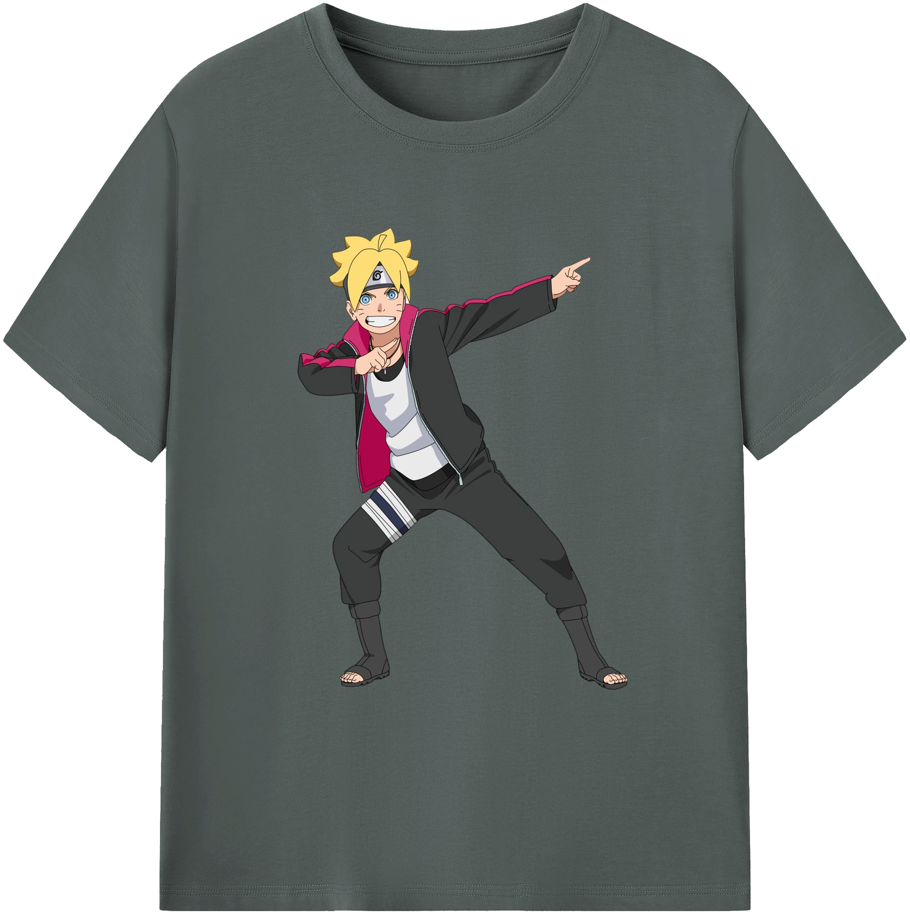 （画像用） NARUTO -ナルト- うずまき ボルト Uzumaki Boruto 綿100％ メンズ半袖Tシャツ｜肌触りやわらか＆通気性